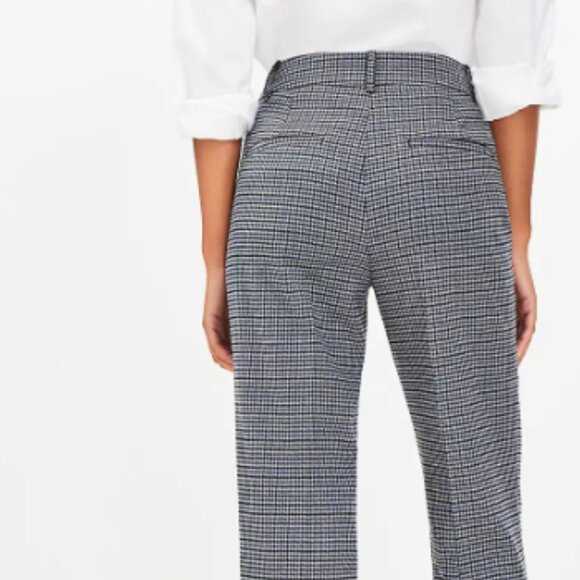 LOFT Brand Pants in Houndstooth Brushed Flannel 16 Petite Full-Length NWT - Picture 3 of 3